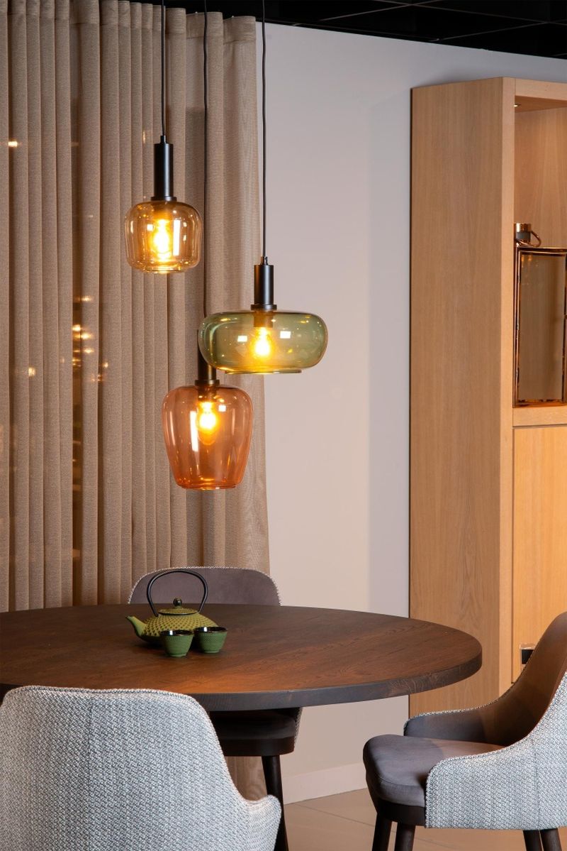 Lucide ILONA - Závesné svietidlo - 3xE27 - Čierne